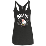 T-Shirts Vintage Black / X-Small Brain vs The World Women's Triblend Racerback Tank