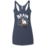 T-Shirts Vintage Navy / X-Small Brain vs The World Women's Triblend Racerback Tank