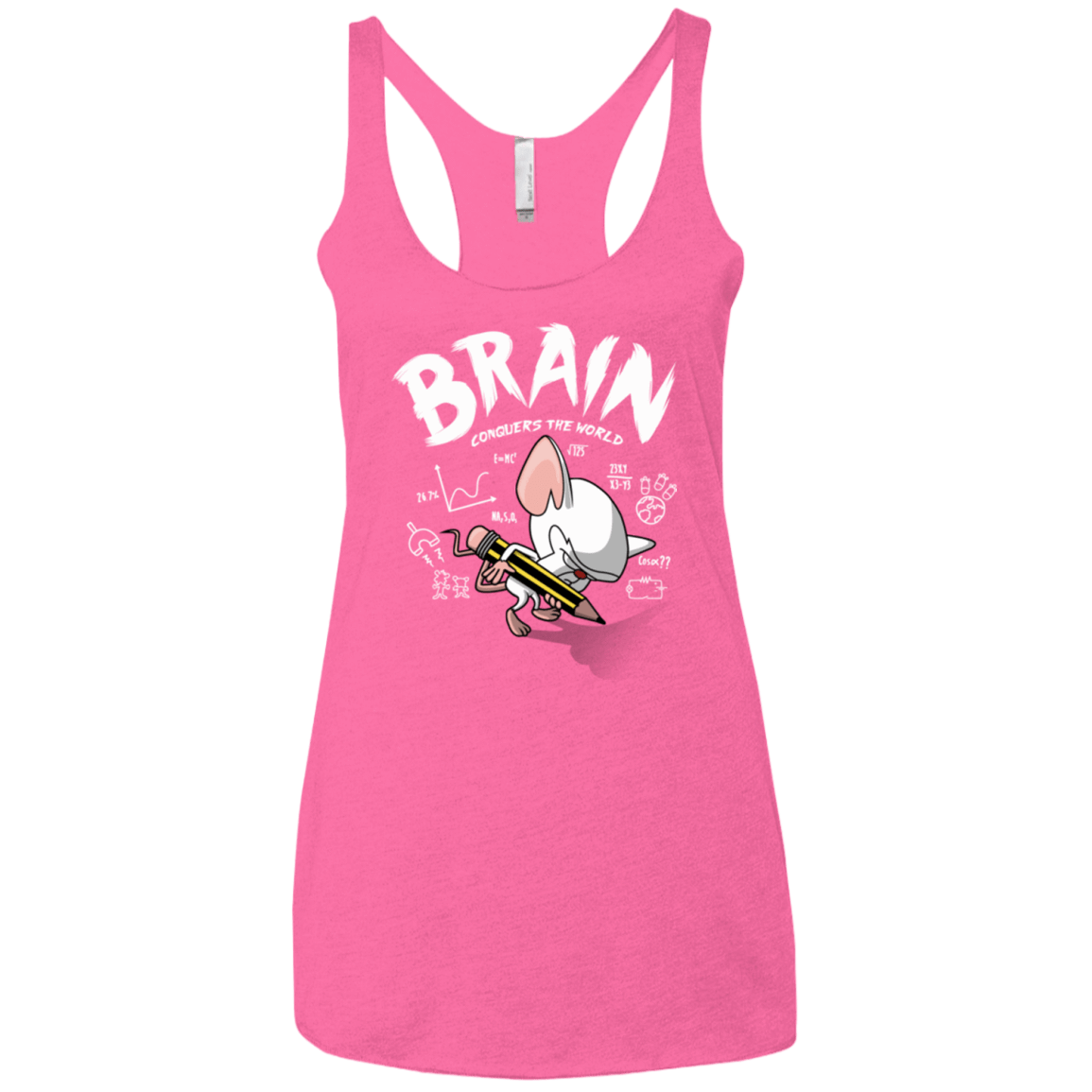 T-Shirts Vintage Pink / X-Small Brain vs The World Women's Triblend Racerback Tank