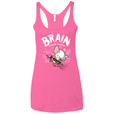 T-Shirts Vintage Pink / X-Small Brain vs The World Women's Triblend Racerback Tank