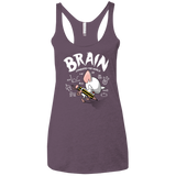 T-Shirts Vintage Purple / X-Small Brain vs The World Women's Triblend Racerback Tank