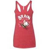 T-Shirts Vintage Red / X-Small Brain vs The World Women's Triblend Racerback Tank