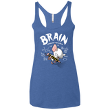 T-Shirts Vintage Royal / X-Small Brain vs The World Women's Triblend Racerback Tank