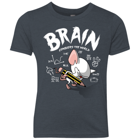 T-Shirts Vintage Navy / YXS Brain vs The World Youth Triblend T-Shirt