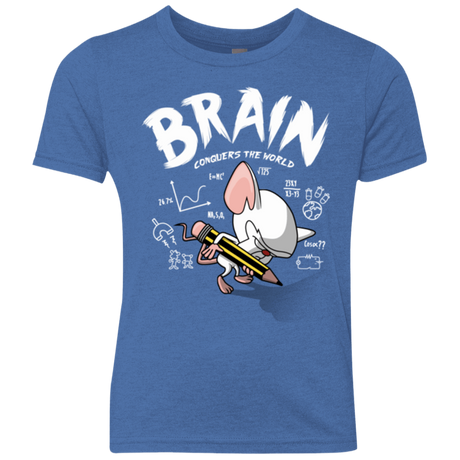 T-Shirts Vintage Royal / YXS Brain vs The World Youth Triblend T-Shirt