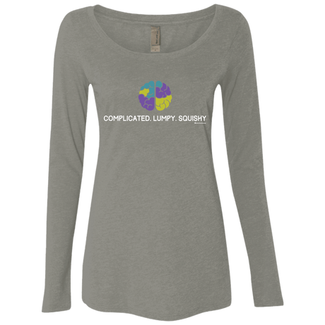 T-Shirts Venetian Grey / Small Brain Women's Triblend Long Sleeve Shirt