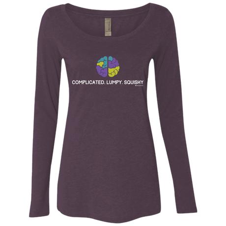T-Shirts Vintage Purple / Small Brain Women's Triblend Long Sleeve Shirt