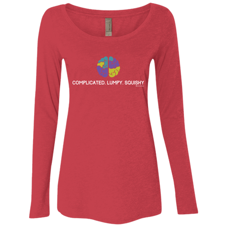 T-Shirts Vintage Red / Small Brain Women's Triblend Long Sleeve Shirt