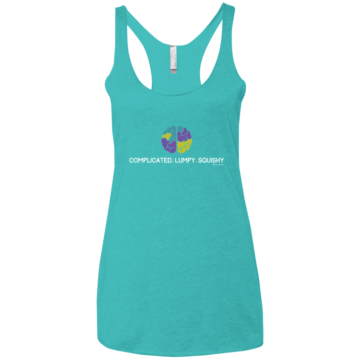 T-Shirts Tahiti Blue / X-Small Brain Women's Triblend Racerback Tank
