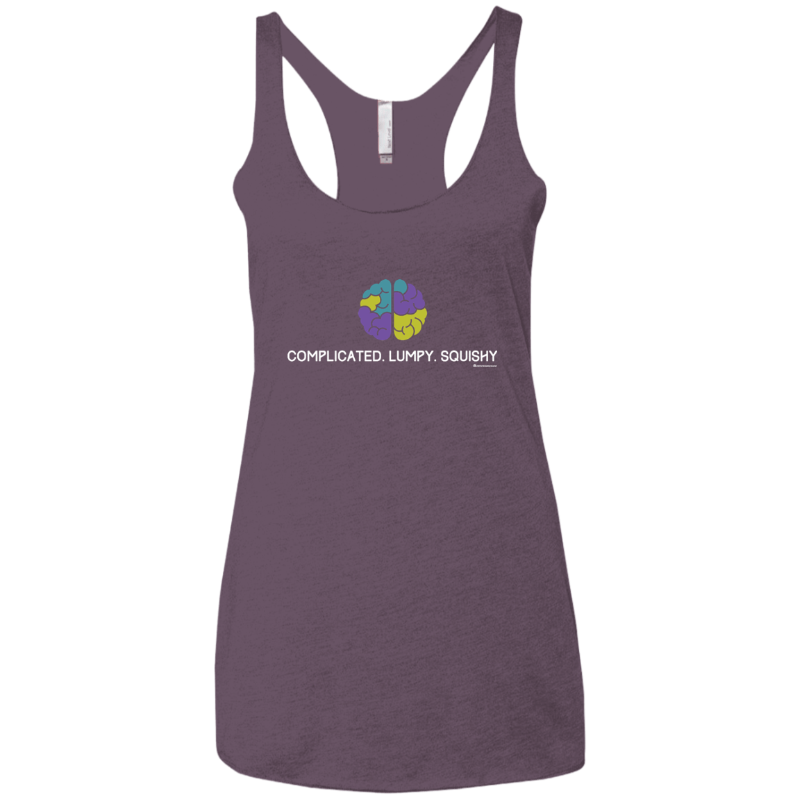 T-Shirts Vintage Purple / X-Small Brain Women's Triblend Racerback Tank