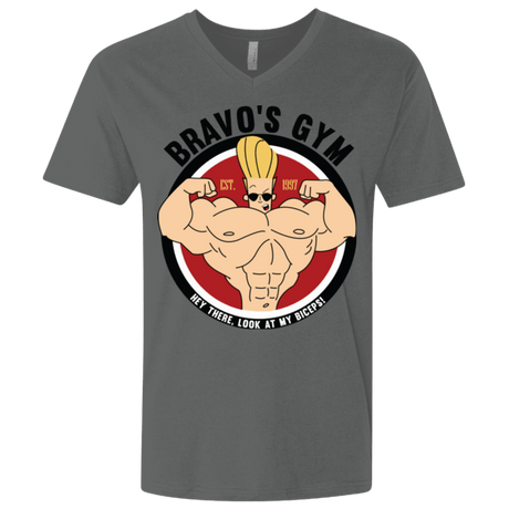 T-Shirts Heavy Metal / X-Small Bravo's Gym Men's Premium V-Neck