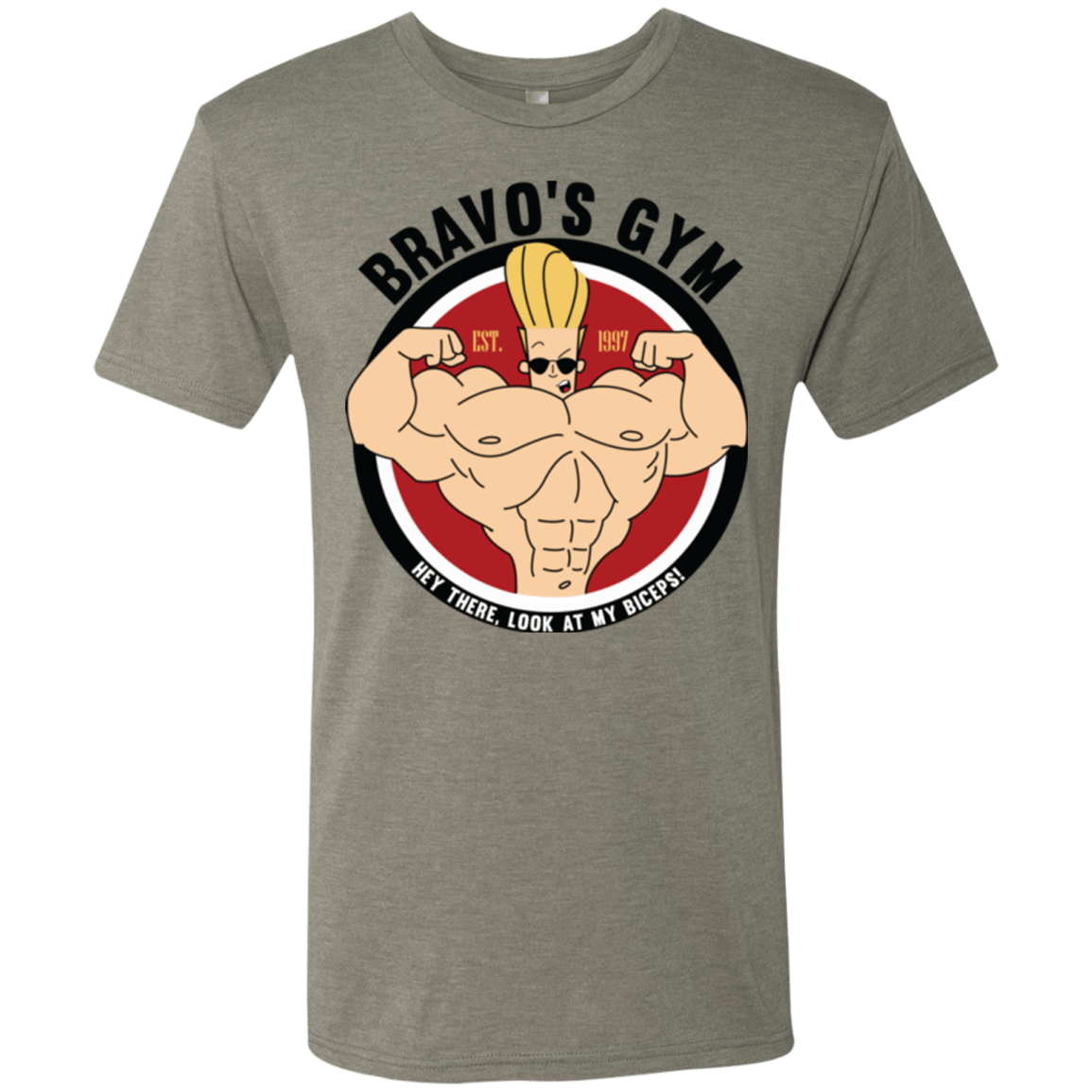 T-Shirts Venetian Grey / Small Bravo's Gym Men's Triblend T-Shirt