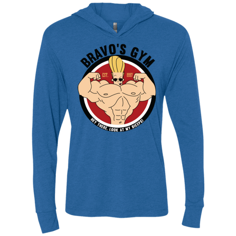 T-Shirts Vintage Royal / X-Small Bravo's Gym Triblend Long Sleeve Hoodie Tee