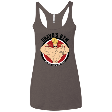 T-Shirts Macchiato / X-Small Bravo's Gym Women's Triblend Racerback Tank