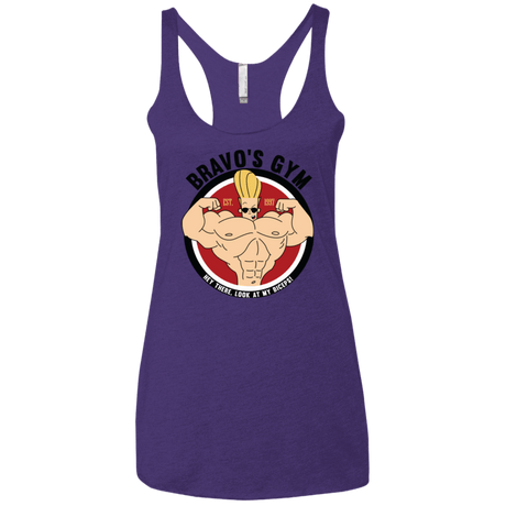 T-Shirts Purple / X-Small Bravo's Gym Women's Triblend Racerback Tank