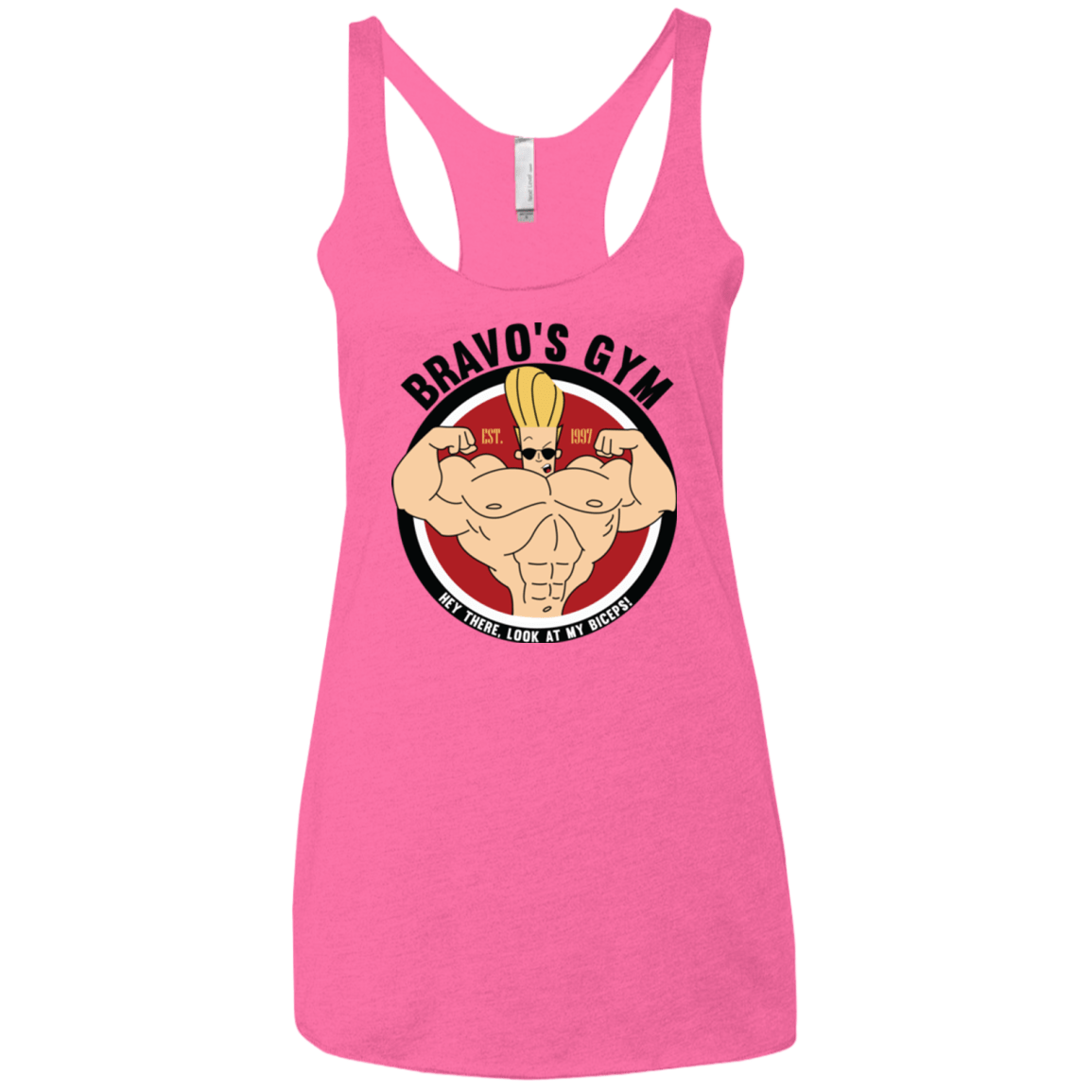 T-Shirts Vintage Pink / X-Small Bravo's Gym Women's Triblend Racerback Tank