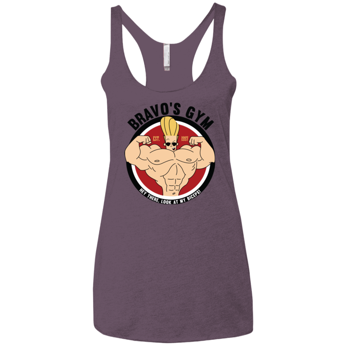 T-Shirts Vintage Purple / X-Small Bravo's Gym Women's Triblend Racerback Tank
