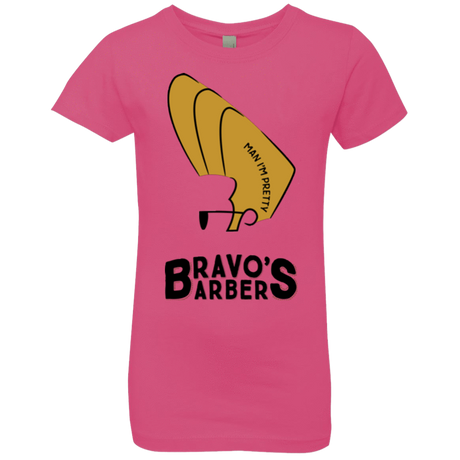T-Shirts Hot Pink / YXS Bravos Barbers Girls Premium T-Shirt