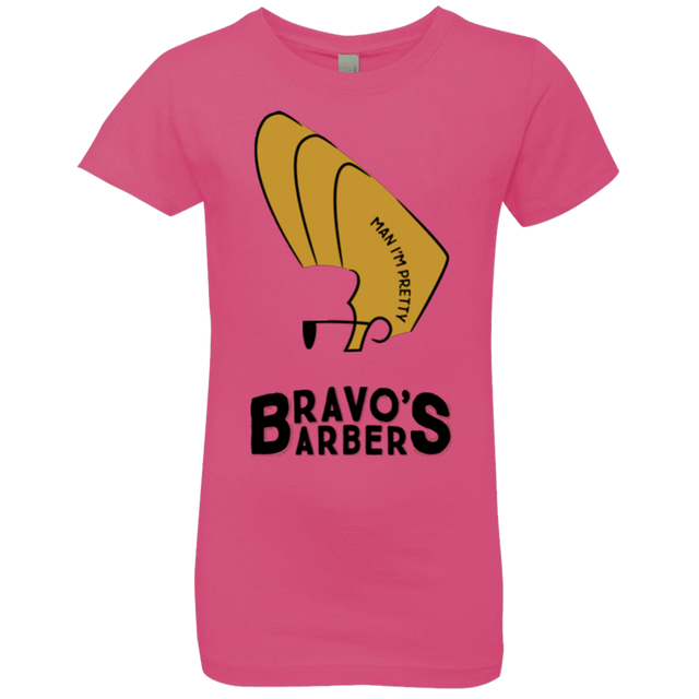 T-Shirts Hot Pink / YXS Bravos Barbers Girls Premium T-Shirt