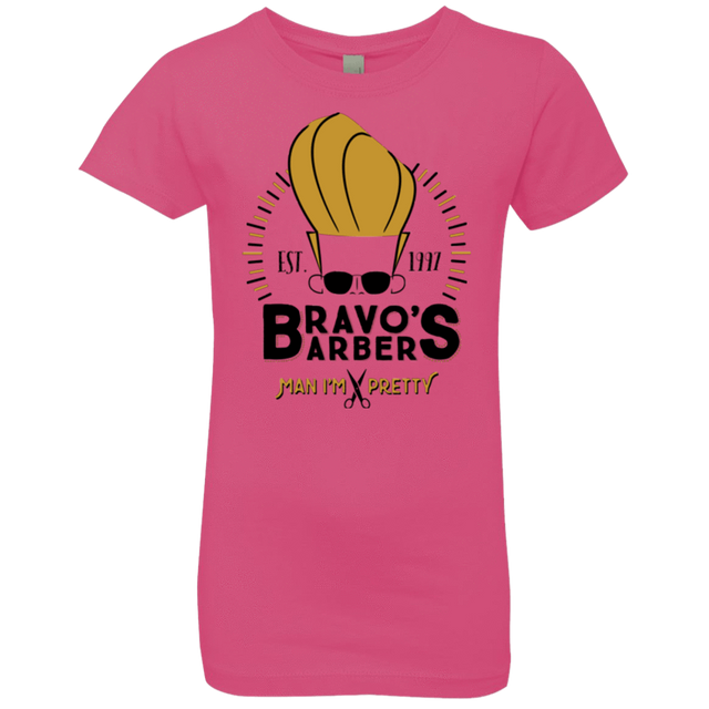 T-Shirts Hot Pink / YXS Bravos Barbers Girls Premium T-Shirt