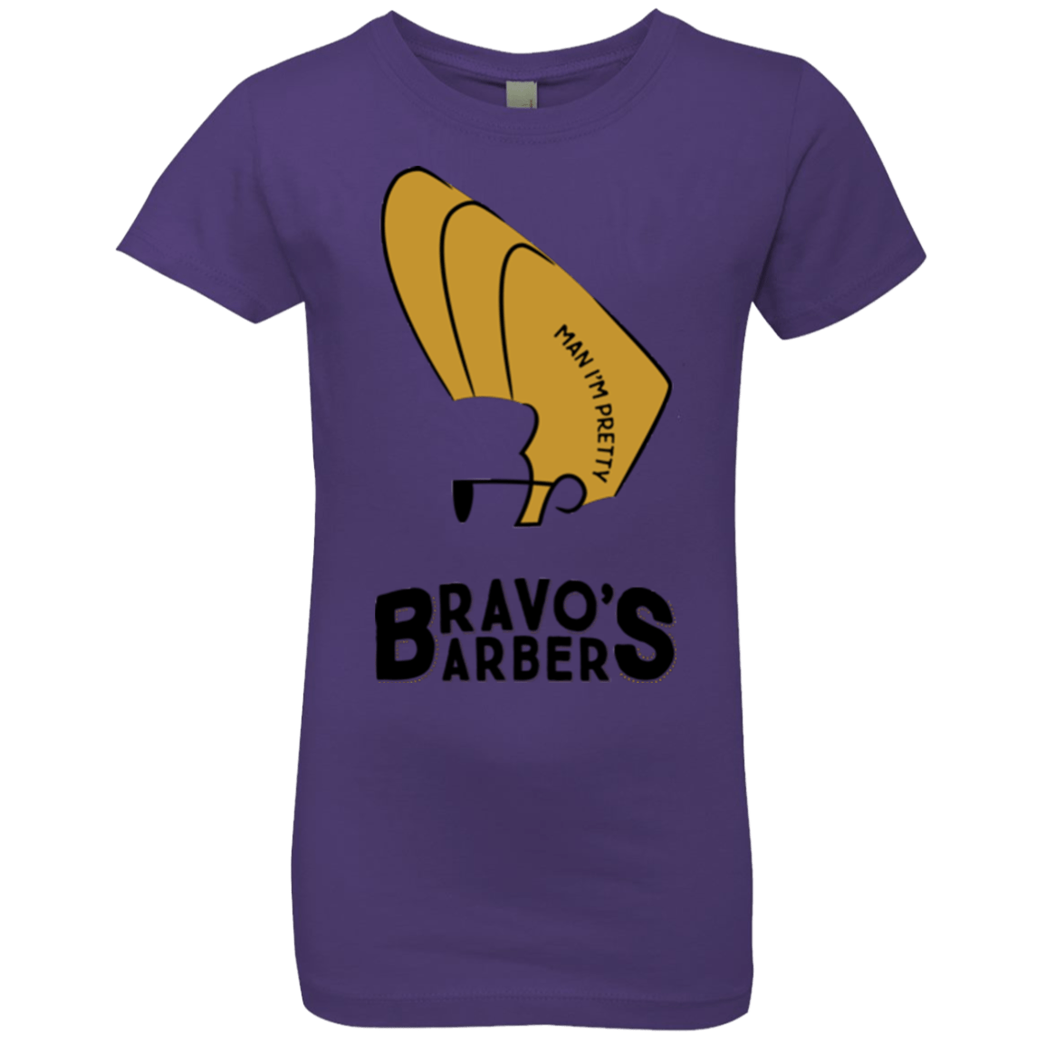 T-Shirts Purple Rush / YXS Bravos Barbers Girls Premium T-Shirt