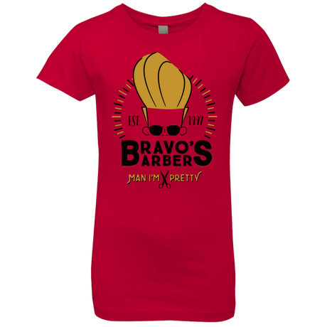 T-Shirts Red / YXS Bravos Barbers Girls Premium T-Shirt