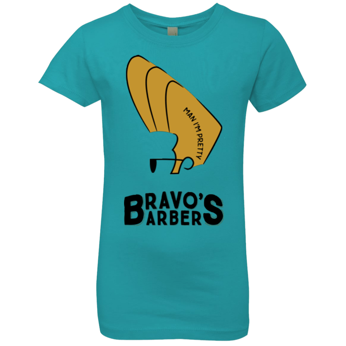 T-Shirts Tahiti Blue / YXS Bravos Barbers Girls Premium T-Shirt