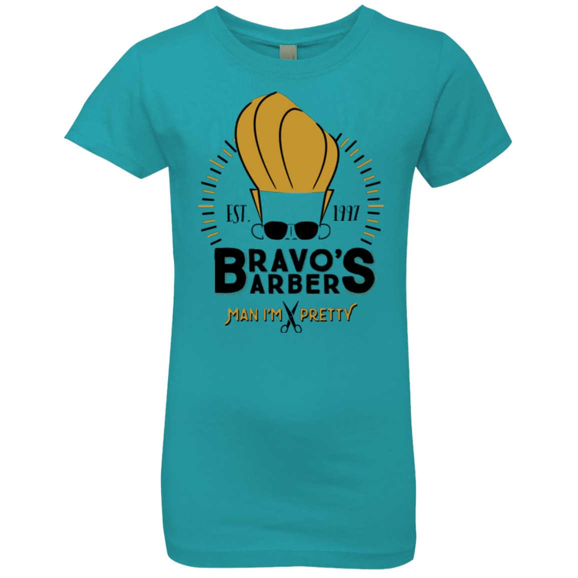T-Shirts Tahiti Blue / YXS Bravos Barbers Girls Premium T-Shirt