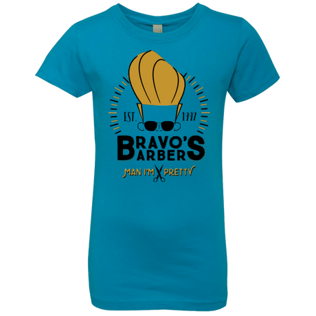 T-Shirts Turquoise / YXS Bravos Barbers Girls Premium T-Shirt