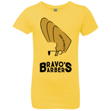 T-Shirts Vibrant Yellow / YXS Bravos Barbers Girls Premium T-Shirt