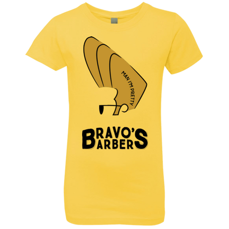 T-Shirts Vibrant Yellow / YXS Bravos Barbers Girls Premium T-Shirt