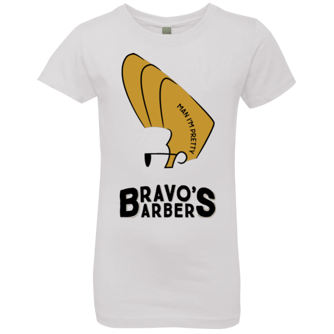 T-Shirts White / YXS Bravos Barbers Girls Premium T-Shirt