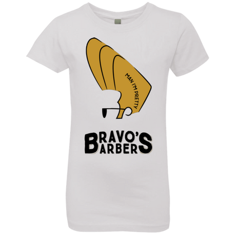T-Shirts White / YXS Bravos Barbers Girls Premium T-Shirt