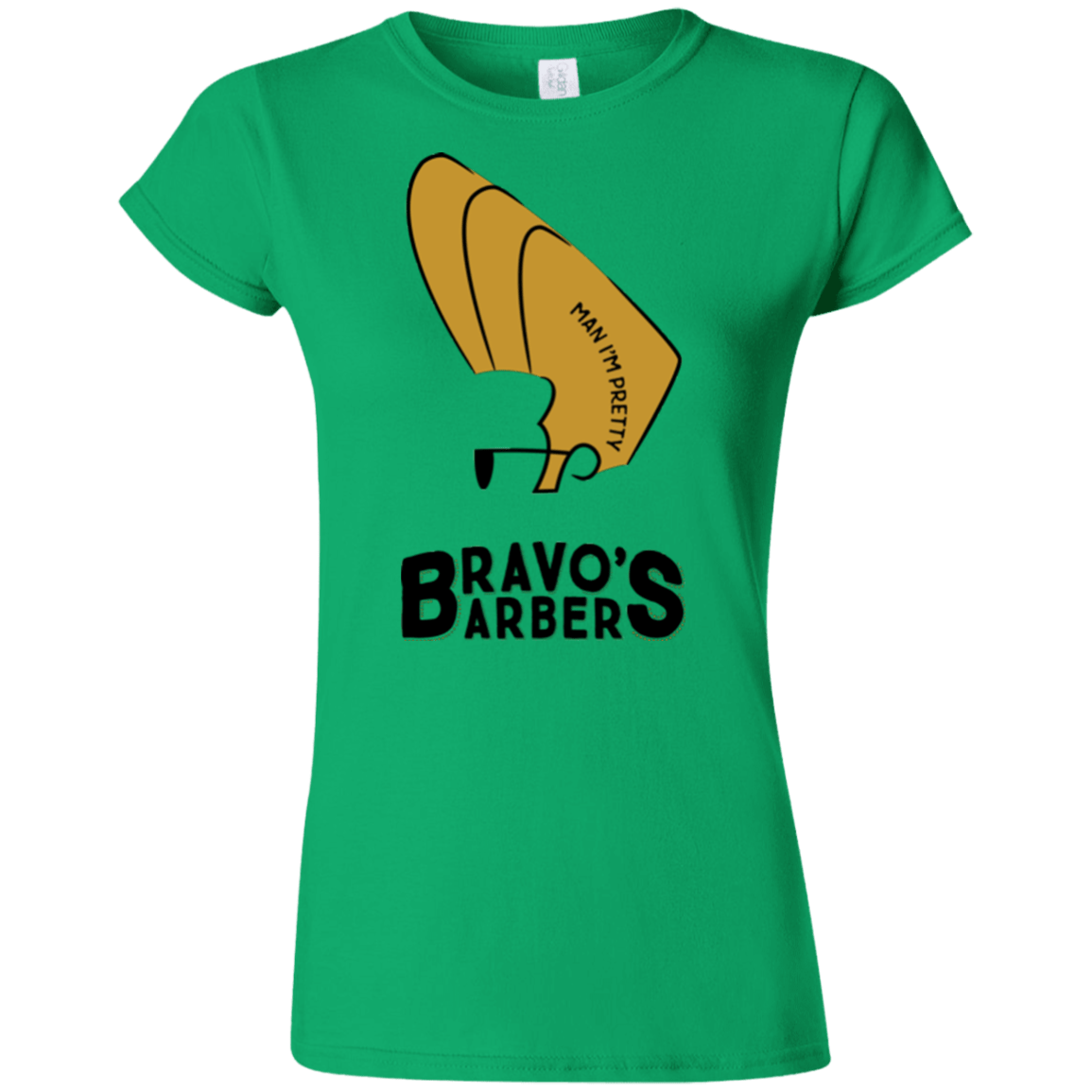 T-Shirts Irish Green / S Bravos Barbers Junior Slimmer-Fit T-Shirt