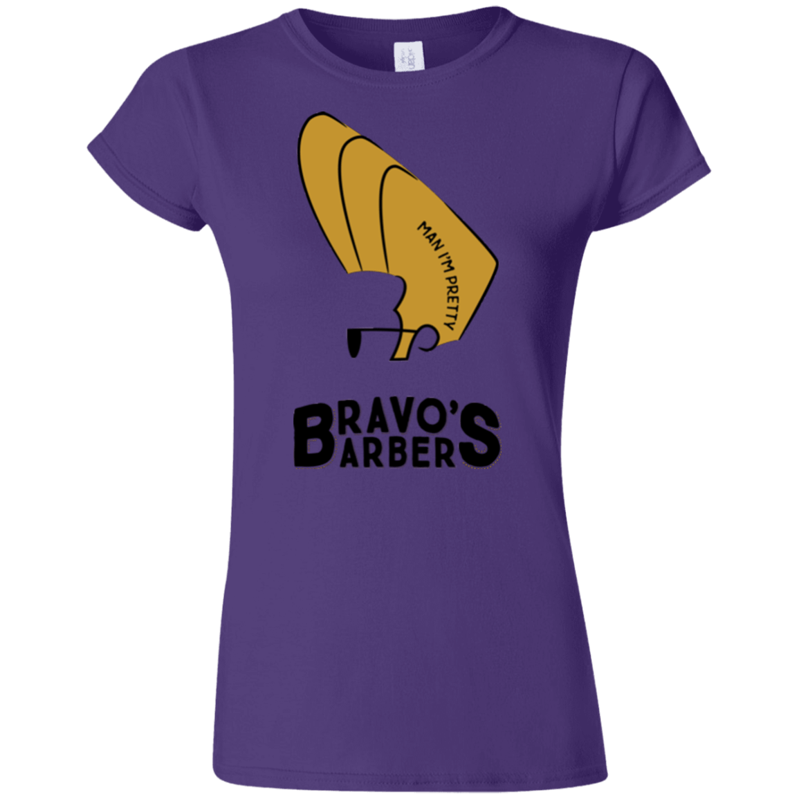 T-Shirts Purple / S Bravos Barbers Junior Slimmer-Fit T-Shirt