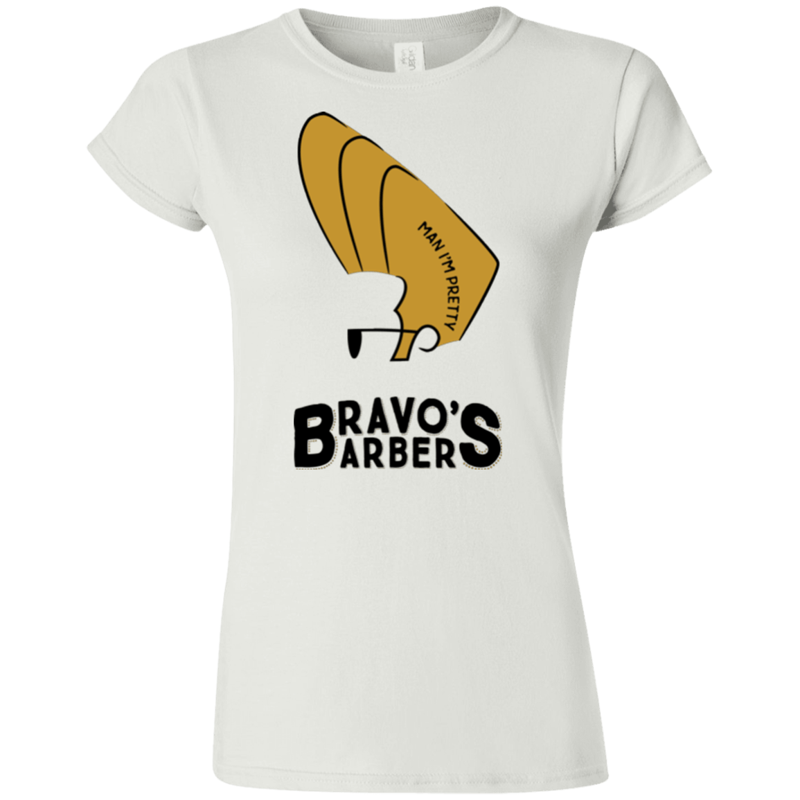 T-Shirts White / S Bravos Barbers Junior Slimmer-Fit T-Shirt