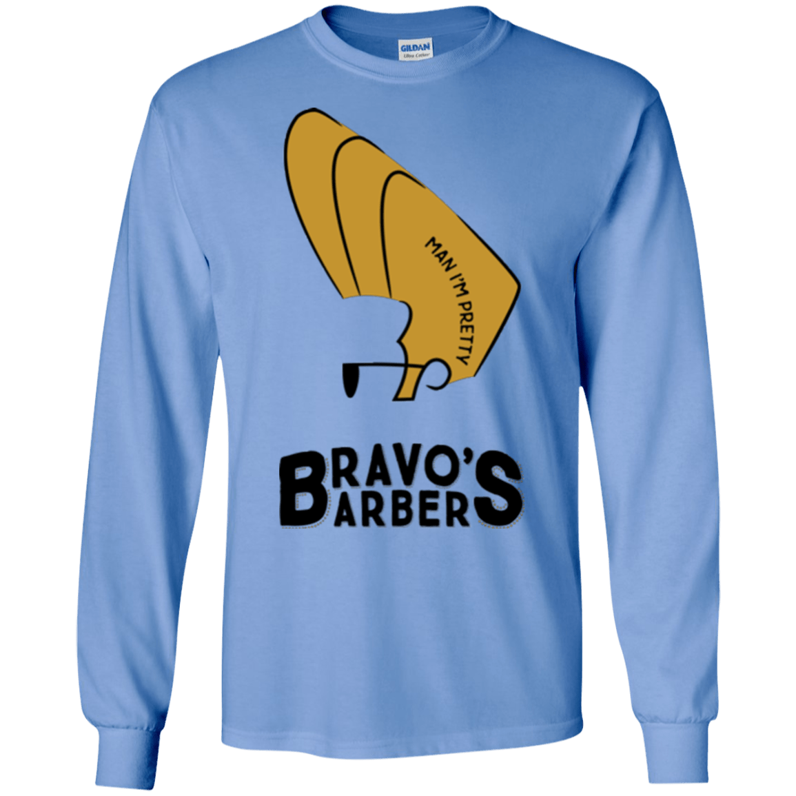 T-Shirts Carolina Blue / S Bravos Barbers Men's Long Sleeve T-Shirt