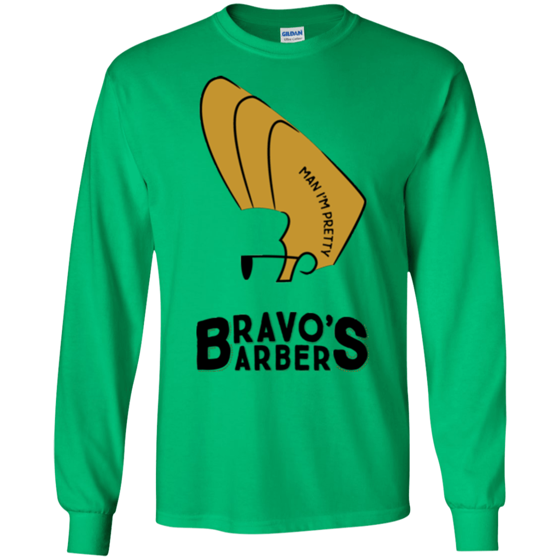 T-Shirts Irish Green / S Bravos Barbers Men's Long Sleeve T-Shirt