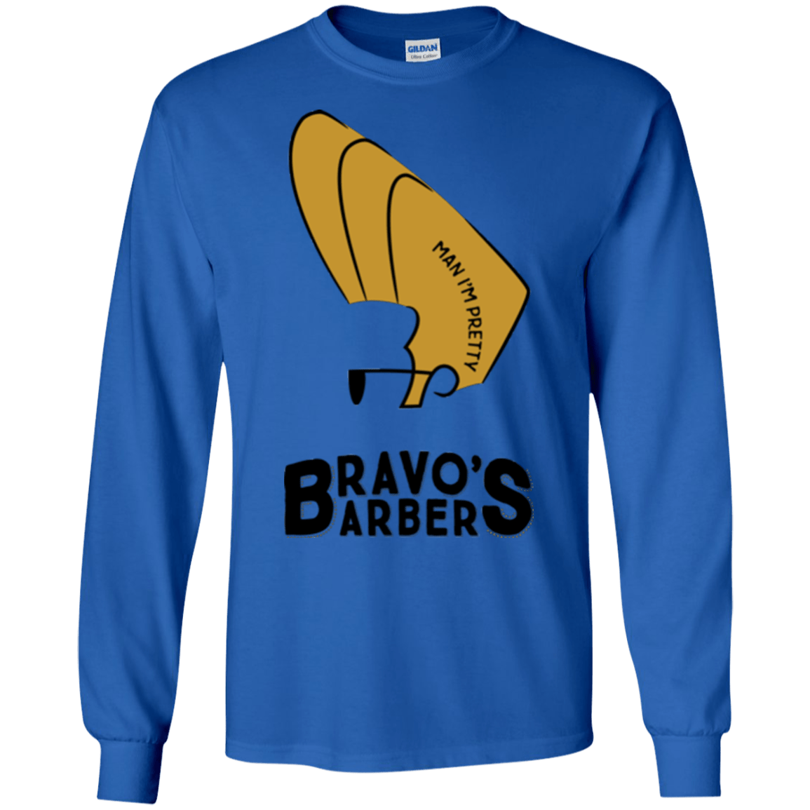 T-Shirts Royal / S Bravos Barbers Men's Long Sleeve T-Shirt