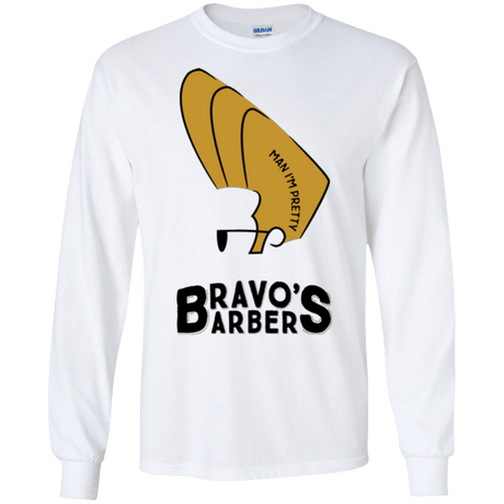 T-Shirts White / S Bravos Barbers Men's Long Sleeve T-Shirt