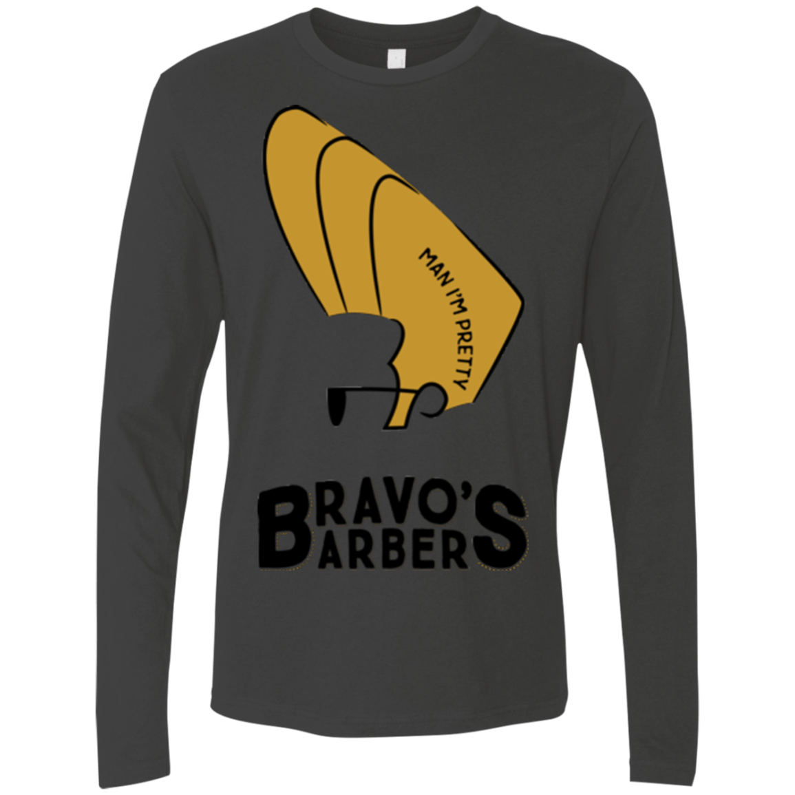T-Shirts Heavy Metal / S Bravos Barbers Men's Premium Long Sleeve