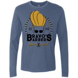 T-Shirts Indigo / Small Bravos Barbers Men's Premium Long Sleeve