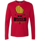 T-Shirts Red / Small Bravos Barbers Men's Premium Long Sleeve