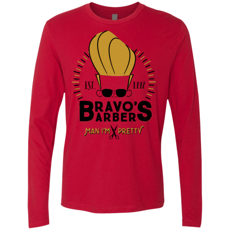 T-Shirts Red / Small Bravos Barbers Men's Premium Long Sleeve