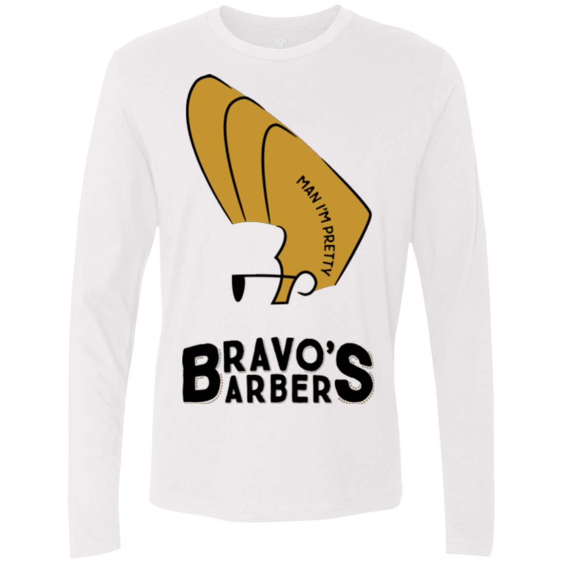 T-Shirts White / S Bravos Barbers Men's Premium Long Sleeve