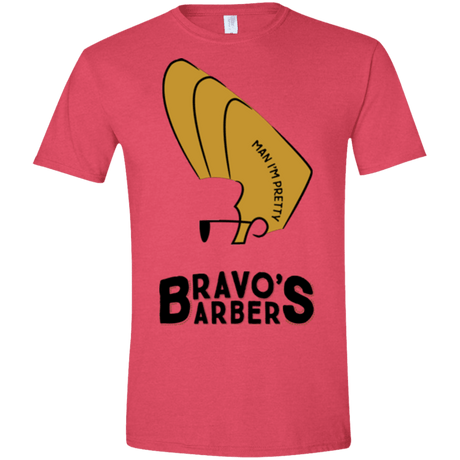 T-Shirts Heather Red / S Bravos Barbers Men's Semi-Fitted Softstyle
