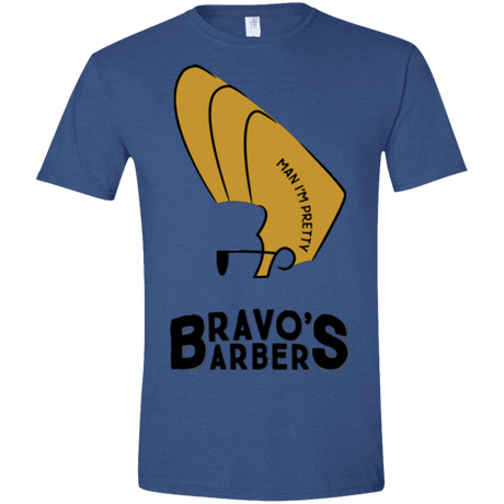 T-Shirts Heather Royal / X-Small Bravos Barbers Men's Semi-Fitted Softstyle