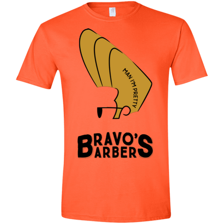 T-Shirts Orange / S Bravos Barbers Men's Semi-Fitted Softstyle