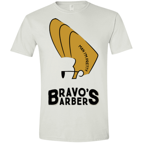 T-Shirts White / X-Small Bravos Barbers Men's Semi-Fitted Softstyle