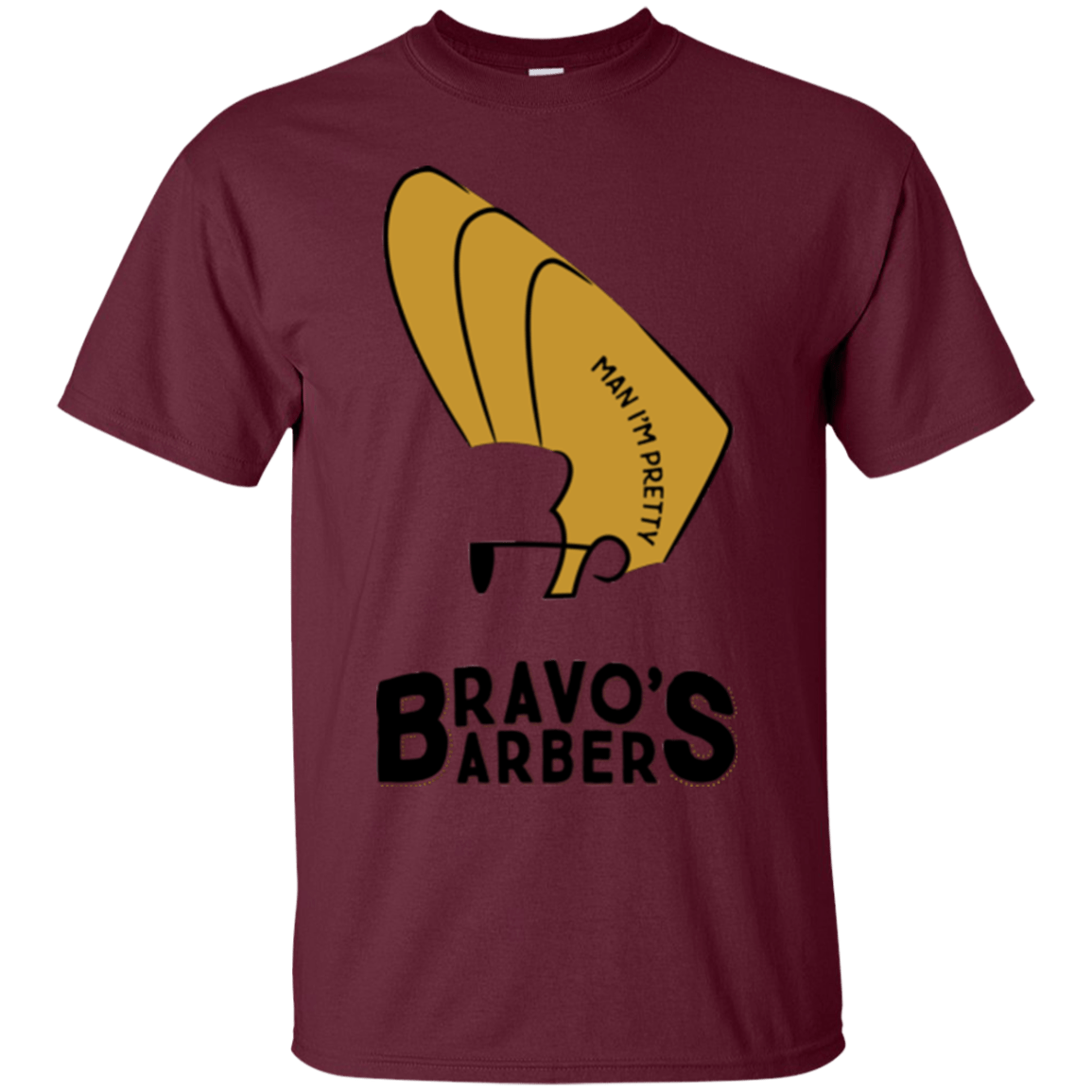 T-Shirts Maroon / S Bravos Barbers T-Shirt